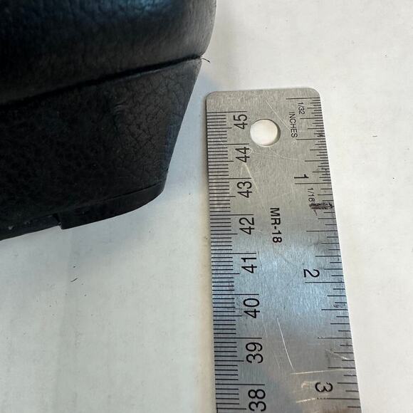 Steve Madden Size 6 Side Buckle Strap Mid Calf Wedge Heel Black Leather Boots - Picture 8 of 10